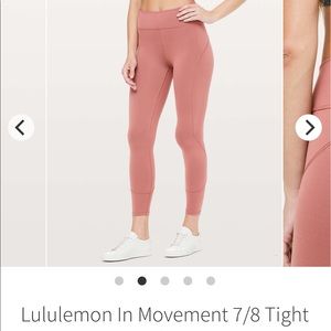 Lululemon in movement 7/8 pant everlux